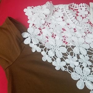 Off the shoulders lace top